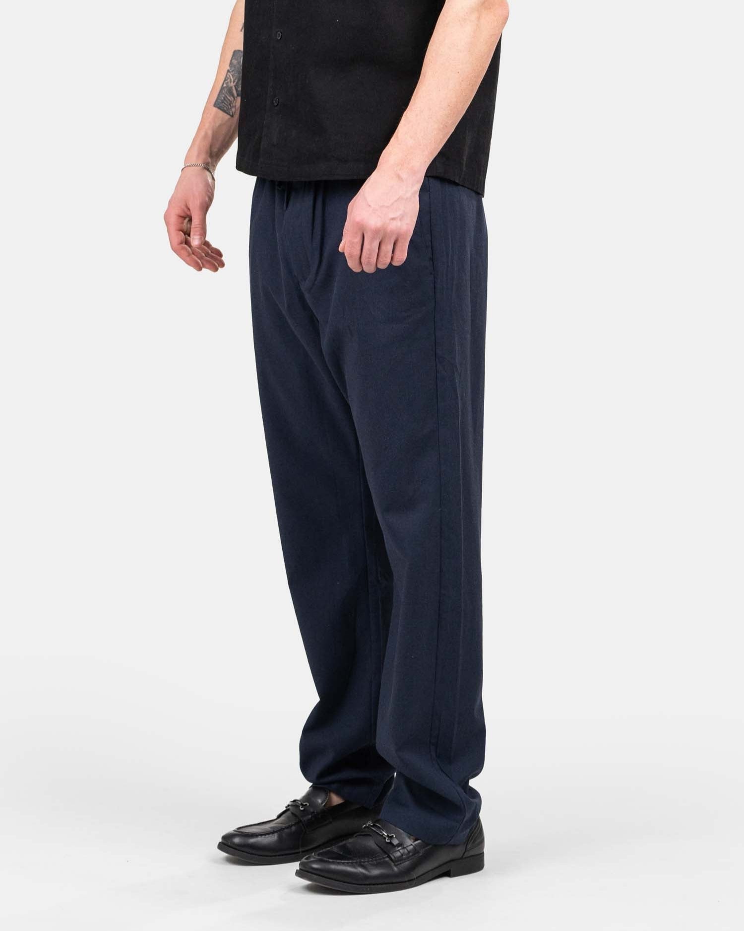 Heavyweight Hørbukser Navy | Skagen - clothing.dk